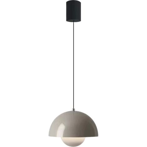 Petit lustre de chambre à coucher, lustre de chevet simple et moderne pour restaurant ou bar, couleur crème. (1/5)