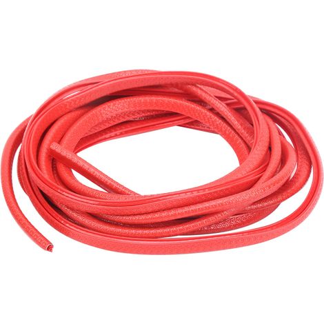 Bande de protection de porte de voiture anti-collision, joint d'étanchéité anti-rayures, lèvres de protection de bord universelles (Rouge) (1/5)
