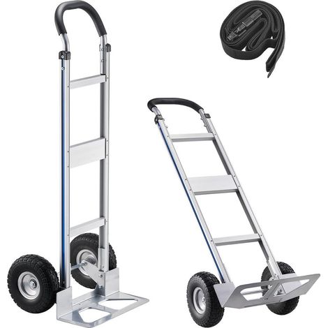 Diable de Manutention et Déménagement 226,9 kg Chariot en Alliage d'Aluminium avec Roues et Sangle d'Arrimage (1/5)