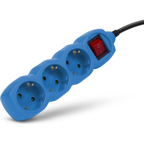 Entac ESEG3-1.5-SW-BL base múltiple 1,5 m 3 salidas AC Interior Azul (1/4)
