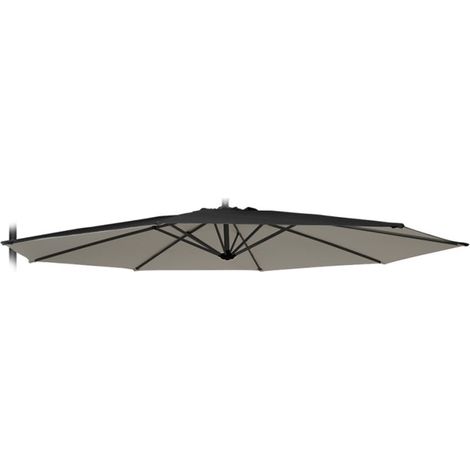 Ersatzschirm für Gartenschirm Sonnenschirm 3x3 Fan Noir