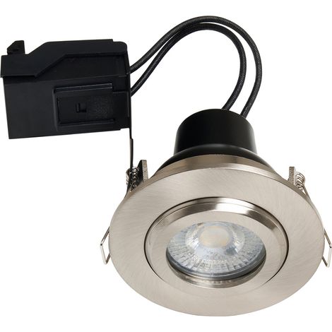 Forum Spa Eros Black Chrome IP65 GU10 Fire Rated Tilt Downlight - SPA-45805-BCHR (1/5)