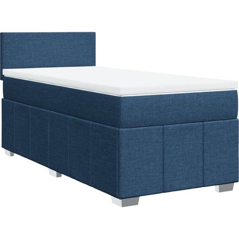 Maison Exclusive - Giroletto a Molle con Materasso Blu 90x200 cm inTessuto (1/5)