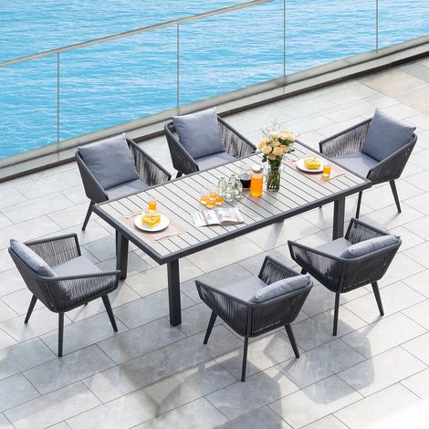 Gartenlounge-Set balkonmöbel set rattan, gartenlounge set rattan gartenmöbel set 6 persons (1/5)