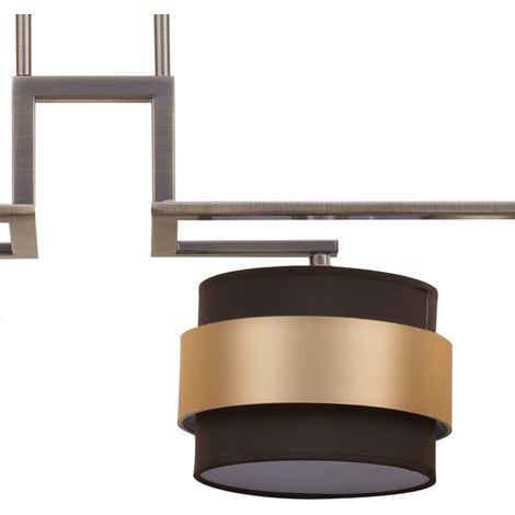 Lampara 4aa bremen cuero/marron-oro 4xe14 regx92x25 cm (1/3)