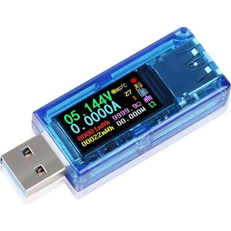 USB 3.0 Multimeter Tester 3.7-30V 0-4A Digital USB Current and Voltage Tester Meter Voltmeter Ammeter Capacity Power Supply Charger Detector Upgraded Version AT35 (1/5)