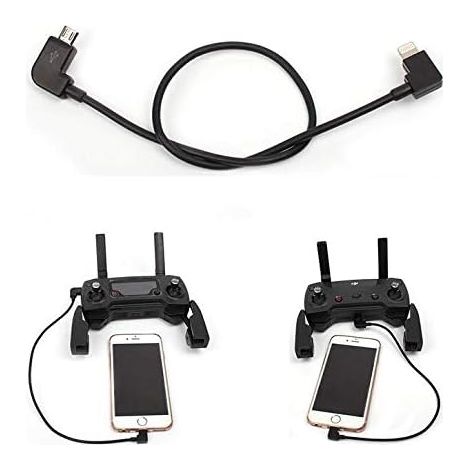 Câble USB vers iOS - Pour connecter la télécommande d'un smartphone/tablette pour DJI Mini SE/Mavic Mini/Pro/Spark/Mavic Air/Mavic 2pcs MNS (1/2)