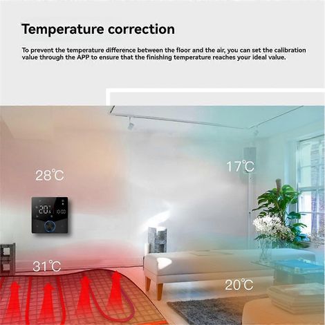 Fußbodenheizungsthermostat Temperaturregler WiFi Tuya GB,B--