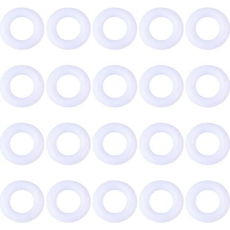800 faltbare Gardinenringe, Raffrolloringe, Gardinenzubehör – 1,3 x 1,3 cm – Weiß (1/4)