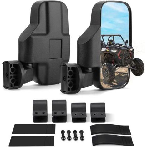 Rétroviseurs Rétroviseurs latéraux UTV adaptés à la plupart des UTV avec arceaux de sécurité de 1,75\ (1/4)