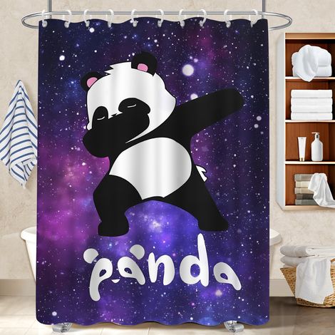 Rideau de douche tissu polyester 180x180 infroissable housse de baignoire pour éviter les moisissures dans une pièce humide (1/5)
