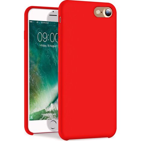 Coque Silicone Liquide - Doublure Microfibre - Compatible iPhone 7 iPhone 8 - Protection Antirayure - 1 Pièce (1/5)