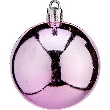 Palline di Natale - Non specificato - Ø 6 cm - Rosa - Plastica - Decorativo