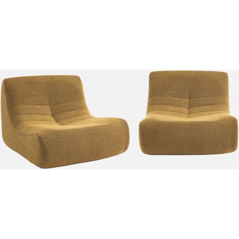 Sofá envasado al vacío modular de borreguito texturizado, 2 plazas (1/5)