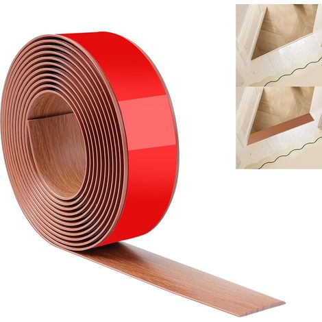 Bande de Transition de Sol JUNART 400cm×4cm, Bandes de Revêtement de Sol Autocollantes en PVC, Bande de Séparation de Porte de Sol pour Joindre les Espaces de Sol, Moquette,Carrelage (1/5)