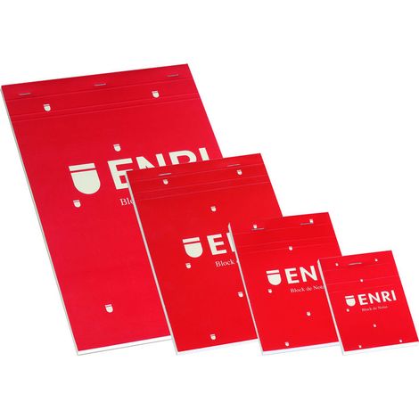 Bloc Grapado Tapa Blanda A5 80 Hojas Liso Rojo 100102716