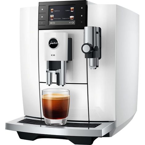 Machine à café automatique - JURA - E8 - Piano Blanc - Compatible grains - Moulin Professional Aroma Grinder (1/5)