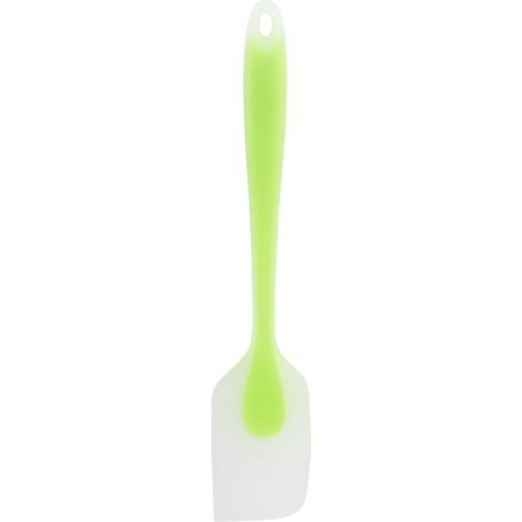 Spatule en Silicone Translucide Résistante à la Chaleur, Outil de Cuisine Portable pour Pâtisserie et Cuisson, Design Intégral Vert (1/5)