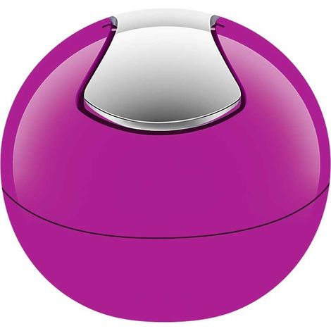 Spirella Bowl Cestino gettacarte da Tavolo - Eccellente per la cameretta, L'Ufficio, Il Bagno e la Cucina - Nero - capacità 1 L - plastica Resistente - con Coperchio - Pink (1/4)