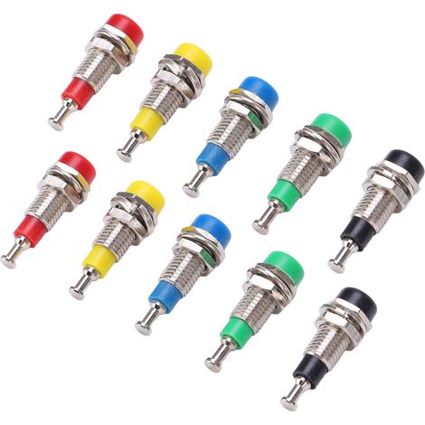 Lot de 2 Prises Banane Femelle Dorées 2mm J.40006, Montage sur Panneau, Borne de Liaison pour Instruments Électroniques, Connecteur Jack (1/5)