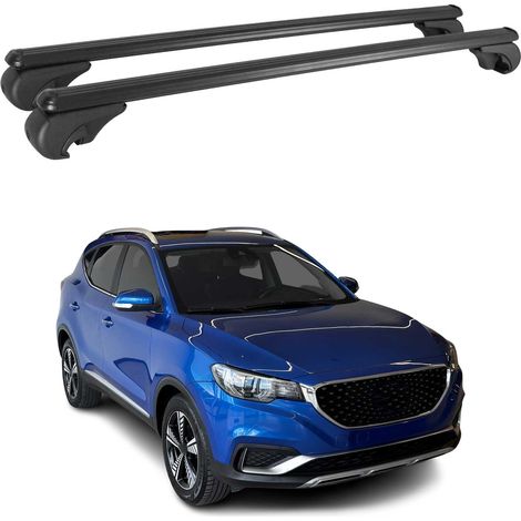 OMAC Aluminium Dachträger Querträger für MG ZS mk1 2017-2026 – TÜV / DIN 75302:2019 – Abschließbar – Max. 75 kg – 2 Stangen Schwarz (1/5)