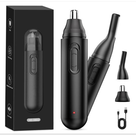 Tondeuse Nez, Coupe Poils Nez et Oreilles USB Rechargeable, LCD Écran, IPX7 Tondeuse Oreilles, Rasoir Nose pour Hommes et Femmes (1/5)