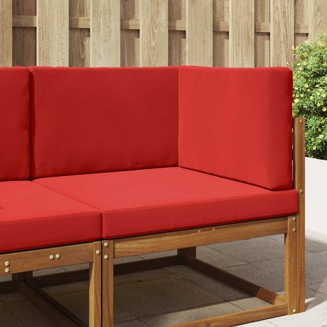 Sofakissen für draußen 3 pcs Rot Polyester