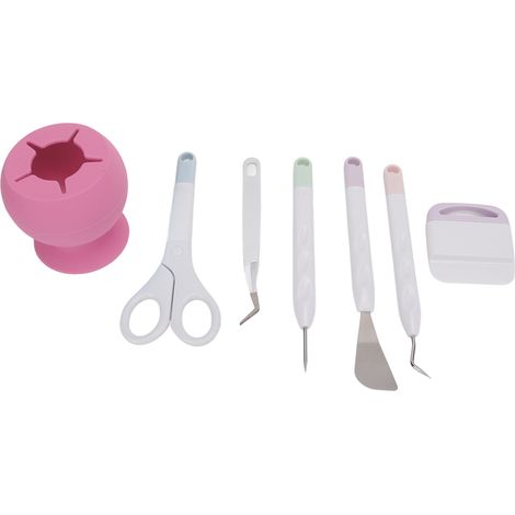 Ensemble d'outils de bricolage (pince à épiler), ensemble d'outils de gaufrage et de lettrage Silhouette (7 pièces, rose) (1/5)