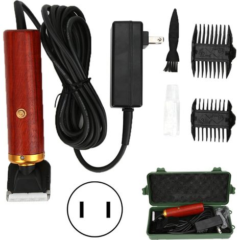 Tondeuse à poils d'animaux électrique filaire, manche en palissandre, tondeuse coupe-cheveux 55W AC100-240V (prise US) (1/5)