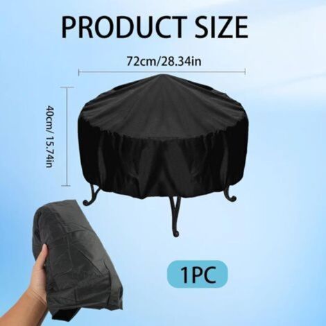 De Protection Pour BraséRos Barbecue ImperméAble Rond, Imperméable Et Coupe-Vent, En Tissu Oxford, Résistante À La Déchirure Et Aux UV, Pour Foyer Extérieur, Housses Pour BraséRos Ø72x40cm (1/3)