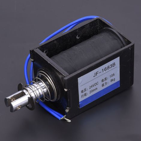 Électroaimant solénoïde CC de type push-pull JF-1683B, 78,4 N, 24 V CC, course de 20 mm (1/5)