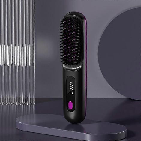 Brosse lissante portable - Gobrush Pro, brosses lissantes portables pour les voyages (noire) (1/5)