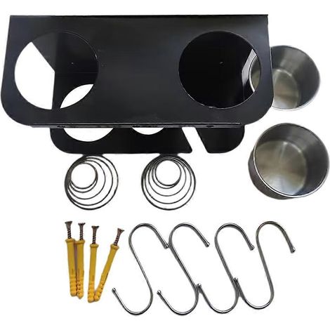 Support/organisateur mural pour pistolet à graisse, compatible avec les supports de pistolet à graisse portatifs pour ateliers, magasins et garages, avec 2 bacs de récupération. (1/5)