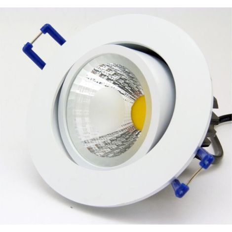 Hochleistungs-COB-LED-Einbaustrahler 3W, 5W, 7W, 12W, 20W, 30W mit Federrippen – Kaltweiß – 3W (1/3)