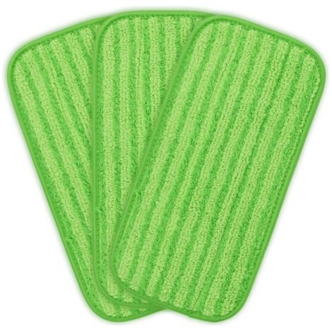 3 pièces adaptables Swiffer WetJet flat sticky snap mog set 12 pouces mog sol réutilisable, chiffon de nettoyage (1/5)