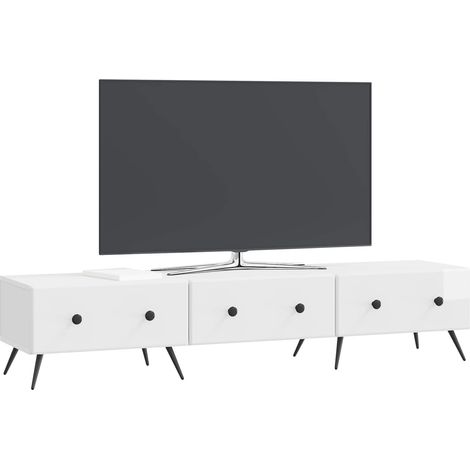 Maison Exclusive - TV-Schränk Hochglanz Weiß 147 x 34,5 x 30 cm H