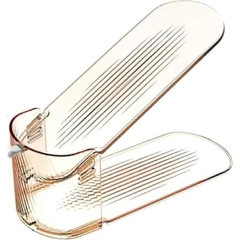 Lot de 10 supports à chaussures intégrés pour meuble de rangement à chaussures, étagère de rangement gain de place, amovible, double couche et réglable en C (1/5)