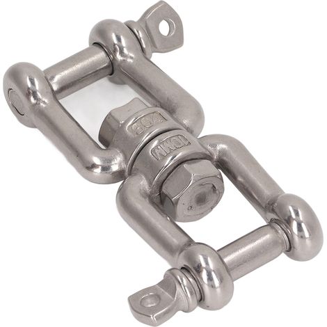 Manille à double mâchoire en acier inoxydable 304, résistante à la rouille, connecteur d'ancrage universel pour le levage de matériel, 10 mm / 0,4 po (1/5)