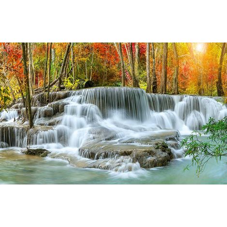 Tableau Cascade tropicale en Thailande - 80x50cm - made in France (1/5)