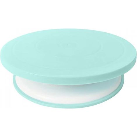 Plateau tournant antidérapant pour décoration de gâteaux (1 pièce, vert) (1/4)