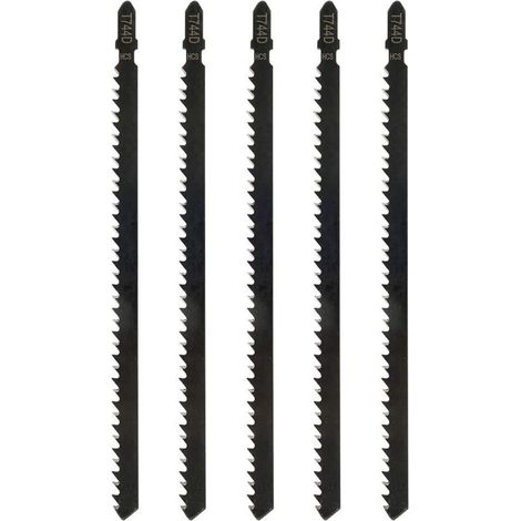 5pcs Lames de Scie Sauteuse T744D Professionnelles de 180 mm pour Scier le Bois et le Métal Accessoire de Scie Sauteuse Compatible avec Bosch, Metabo etc