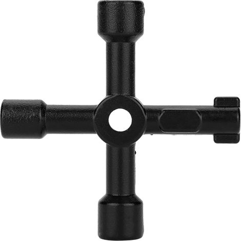 Clé Universelle Multifonction en Alliage de Zinc Noir, Parfaite pour Plombiers et Électriciens (1/5)