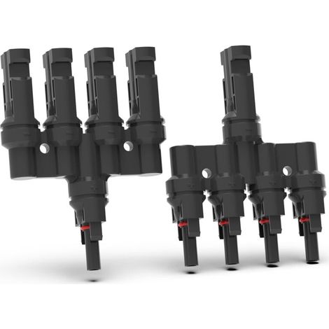 Connecteur T Solaire - Répartiteur PV Étanche IP67 - Pour Câbles Panneaux Solaires - 4 Entrées 1 Sortie (1/5)