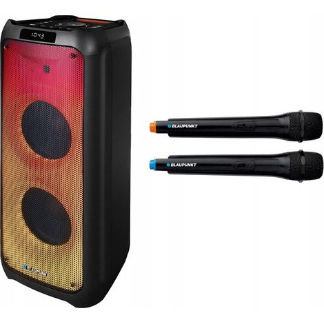 Enceinte karaoké portable Blaupunkt PB10DB 1000 W + 2 microphones sans fil (1/5)