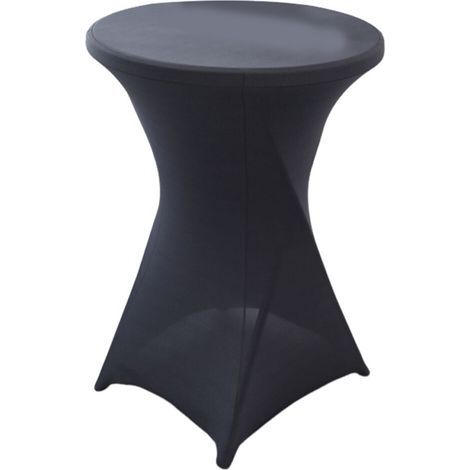 1PC élastiques barres rondes couverture de Table Spandex-Noir (1/5)