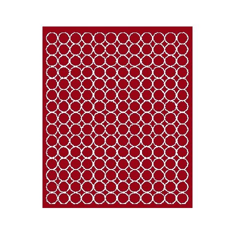 Autocollants ronds de 1,5 cm, 180 pièces, rouge foncé brillant