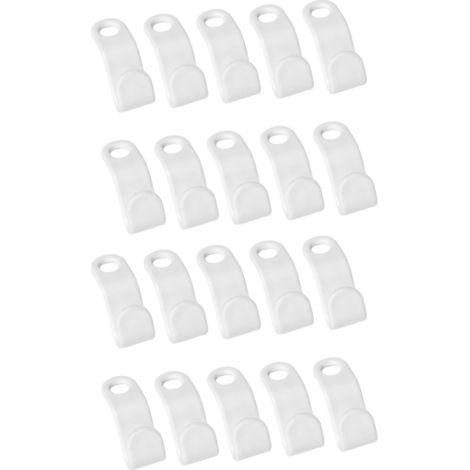 Ganchos para colgar, ganchos de conexión para perchas, ideales para organizar el armario, 20 unidades, color blanco. (1/5)