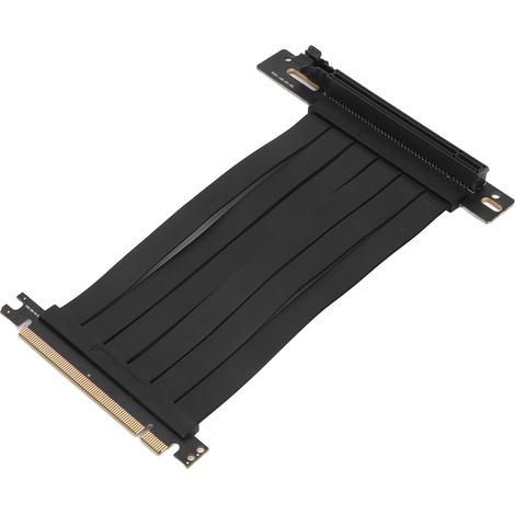 15 cm PCIe-Verlängerungskabel (128 Gbit/s), Hochgeschwindigkeits-PCIe-x16-3.0-Karte für Grafik-, Sound- und Netzwerkkarten, Schwarz (1/5)