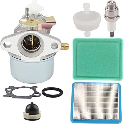 Compatible avec le carburateur 799869 499059 pour moteur Briggs et Stratton 190cc 122L02 122T02 126T02 126T05 126T07 122K02 123K02 125K02 (1/4)