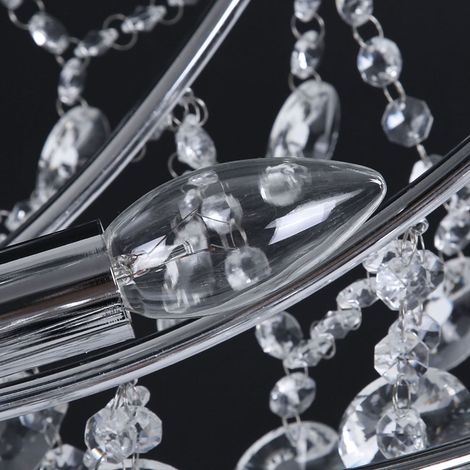 Lustre suspendu moderne à 6 bras en cristal K9, luminaire décoratif pour chambre (1/5)